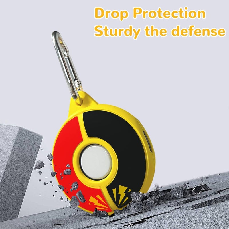 Chanvoo Silicone Protective Case for Poke GO Plus + (2023) with Keychain & Wrist Strap, Soft Skin Cover Shell - Yellow - Image 4